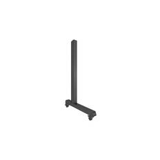 Multibrackets M Pro Series mounting component - stand for rail mounting 150 cm inc. castors - black 50 kg