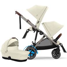 Cybex e-Gazelle S Syskonvagn inkl. Liggdel, Seashelle Beige/Taupe