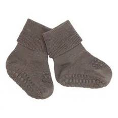GOBABYGO Skridsikre Strømper -  Merino Uld - Brown melange