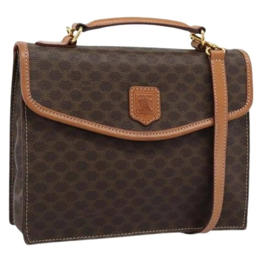 Celine Vintage Pre-owned Macadam Canvas Skuldertaske - Vintage - Dame - Brun - ONE SIZE - Uld