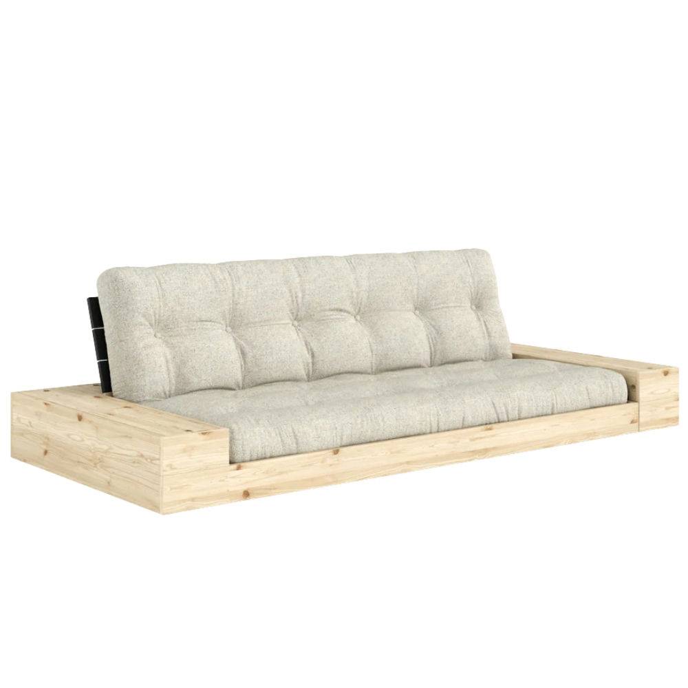 Karup Design Base Sovesofa (inkl. 2 skuffer) Soft Chalk 640 Black Lacquered 402