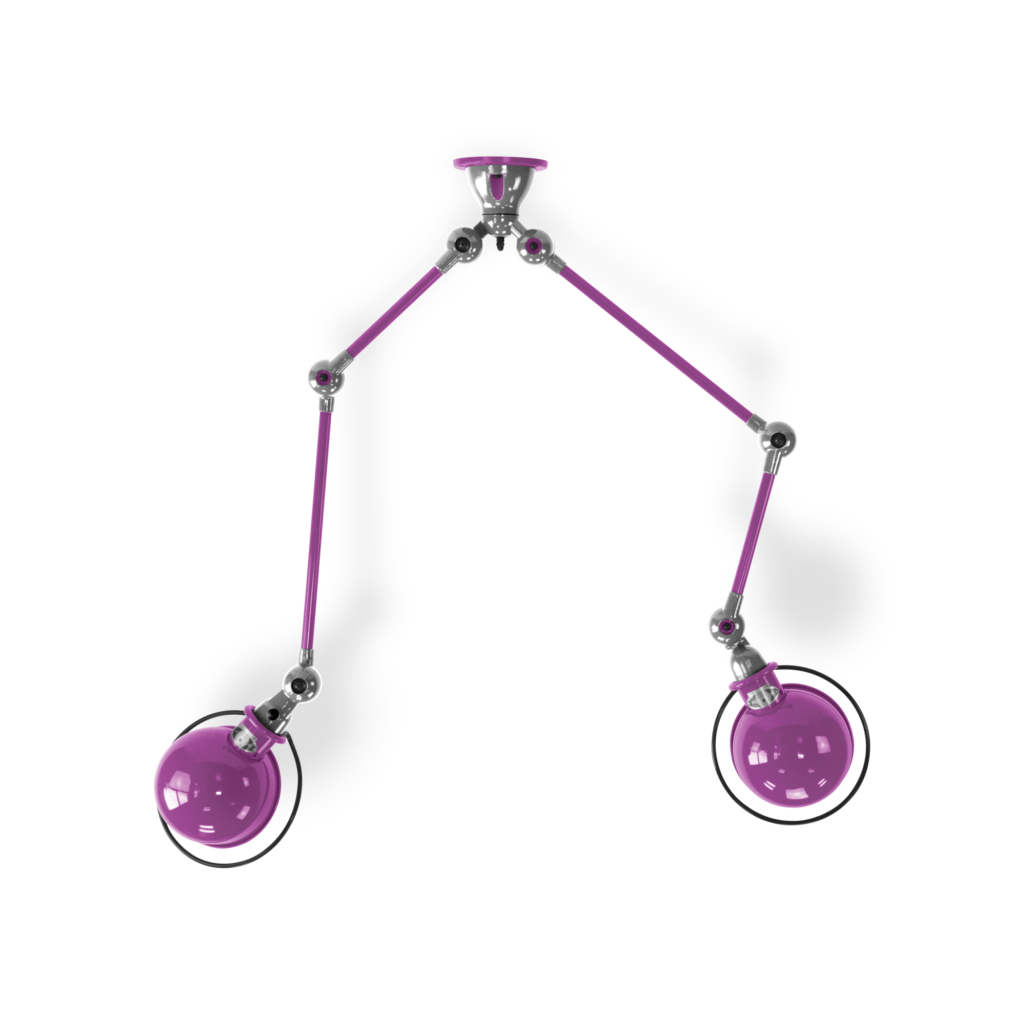 Loft Sky4224 loftlampe fra Jieldé - Violet fuschia / Blank/poleret