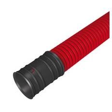 Kabelrør 50mm 6m 750n Rød Evocab Hard Hdpe Korrugeret Dobbeltvægget