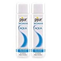 pjur WOMAN Aqua - glidgel på vattenbas - återfuktar och vårdar - ph-optimerad - skonsam mot huden - 100 ml (2-pack)