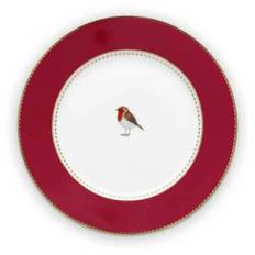 Pip Studio Plate Love Birds Red 17 cm