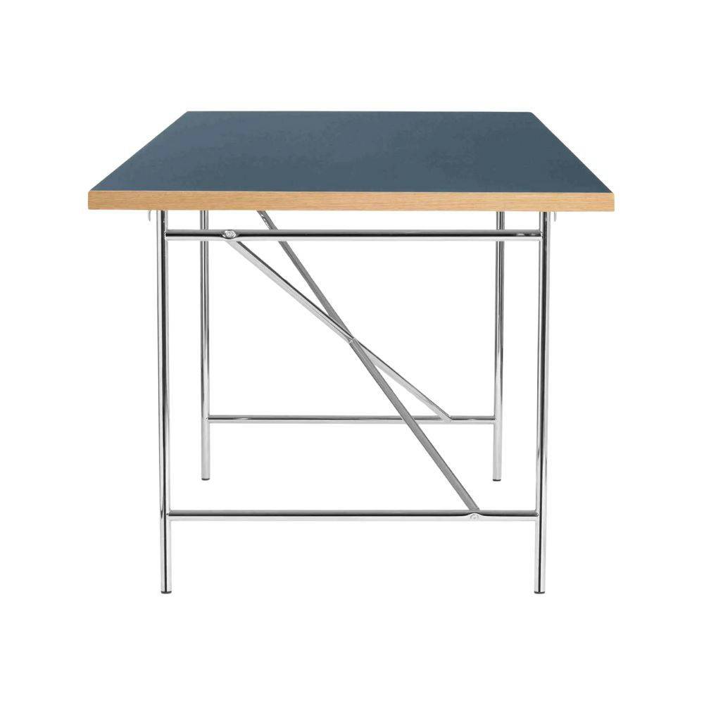 PLEASE WAIT to be SEATED EIERMANN1 Desk Skrivbord (160x80 cm) Dark Blue Linoleum & Chrome