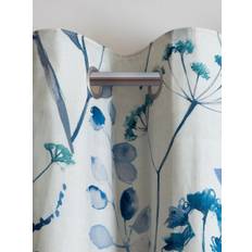 Next Blue Isla Floral Print Blackout/Thermal Eyelet Curtains