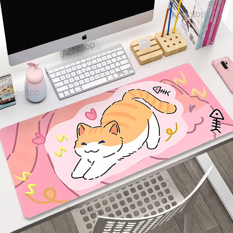 Kawaii Cat mousepad Gamer XXL 900x400 Large Student Mouse Pad Computer Cute Keyboard Pad Mouse Pads Beast Desk Mat PC Mouse Pad