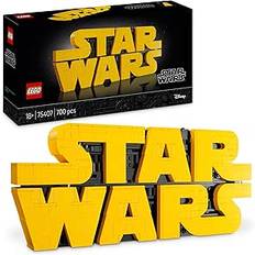 LEGO Star Wars Brick-Built Star Wars Logo Skylt, Byggsats för vuxna, Bygg din egen rumsdekoration, Bygg- och uppvisningsset att samla på, Kreativ present till vuxna fans 75407