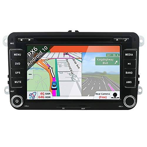 JOYX PX6 Android 10 bilradio passar VW Passat/Golf/Skoda/Seat – GPS 2 Din – backkamera Canbus gratis – 4G 64G – 7 tum – stöd DAB rattstyrning 4G WiFi HDMI 4K-Video Carplay BT