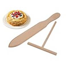 SCSpecial Crepe spridare och crepe spatel kit uppsättning av 2 crepe verktyg träspatel och 10 cm T-format verktyg