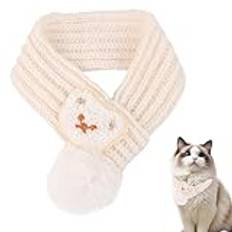Jul varm husdjursscarf, dekorativ halsduk för husdjur | Vista tryckt jul stickad hundhalsduk justerbar varm husdjursscarf, söt husdjurskostym flerfärgad halsvärmare vinter husdjurshalsband för husdjur