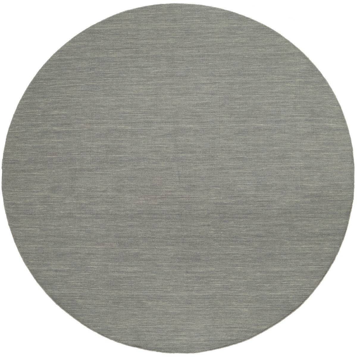 Kelim Solo - Mörkgrå Matta 250x250 Modern Matta Svart / Grå