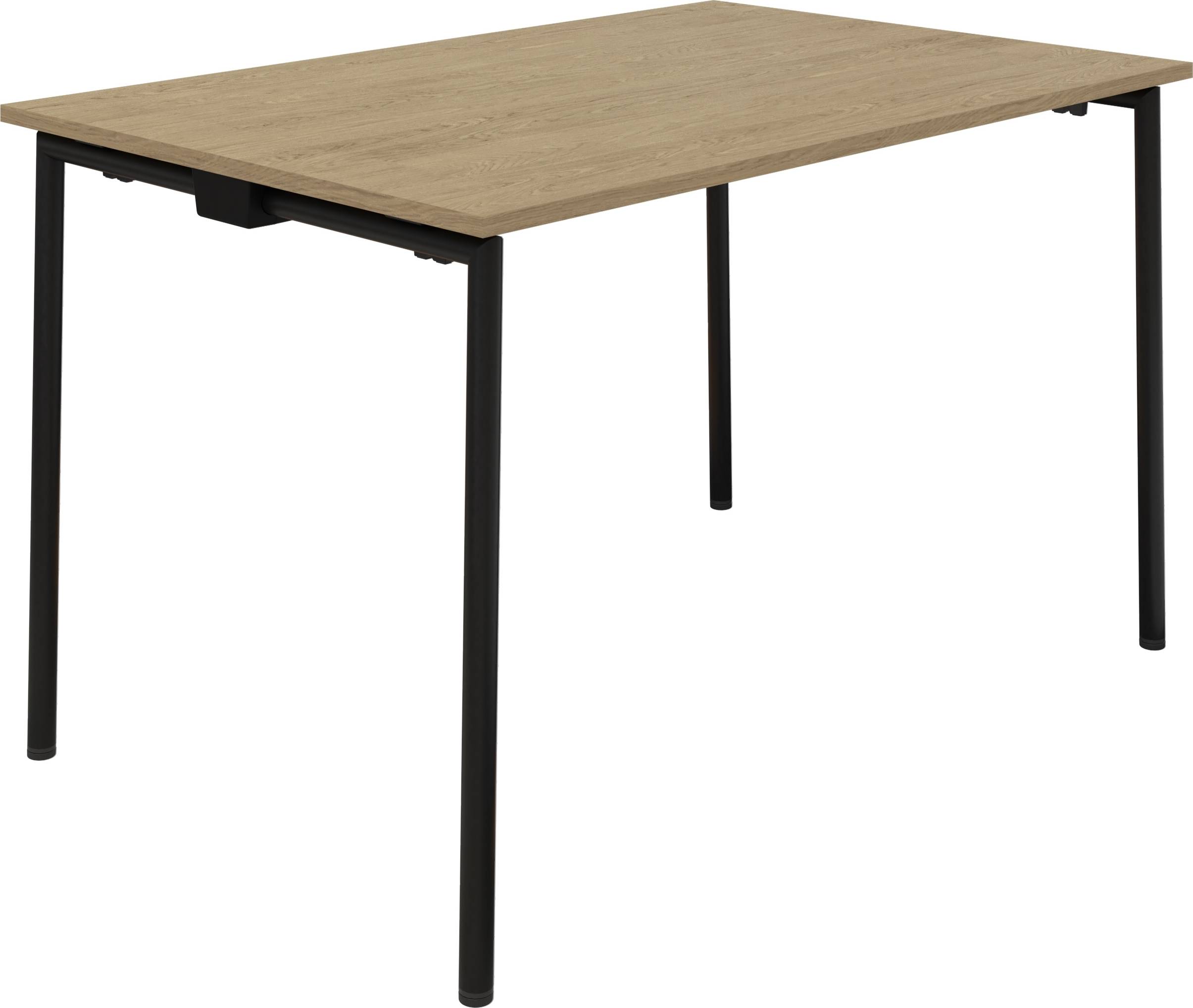EasyFix Kantinebord 140x80 cm, Eg decor/Sort