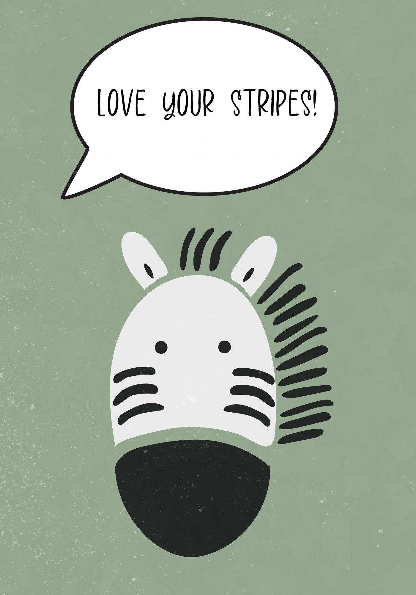 Zebra nursery print Poster och Canvastavla - Poster / 50x70 cm