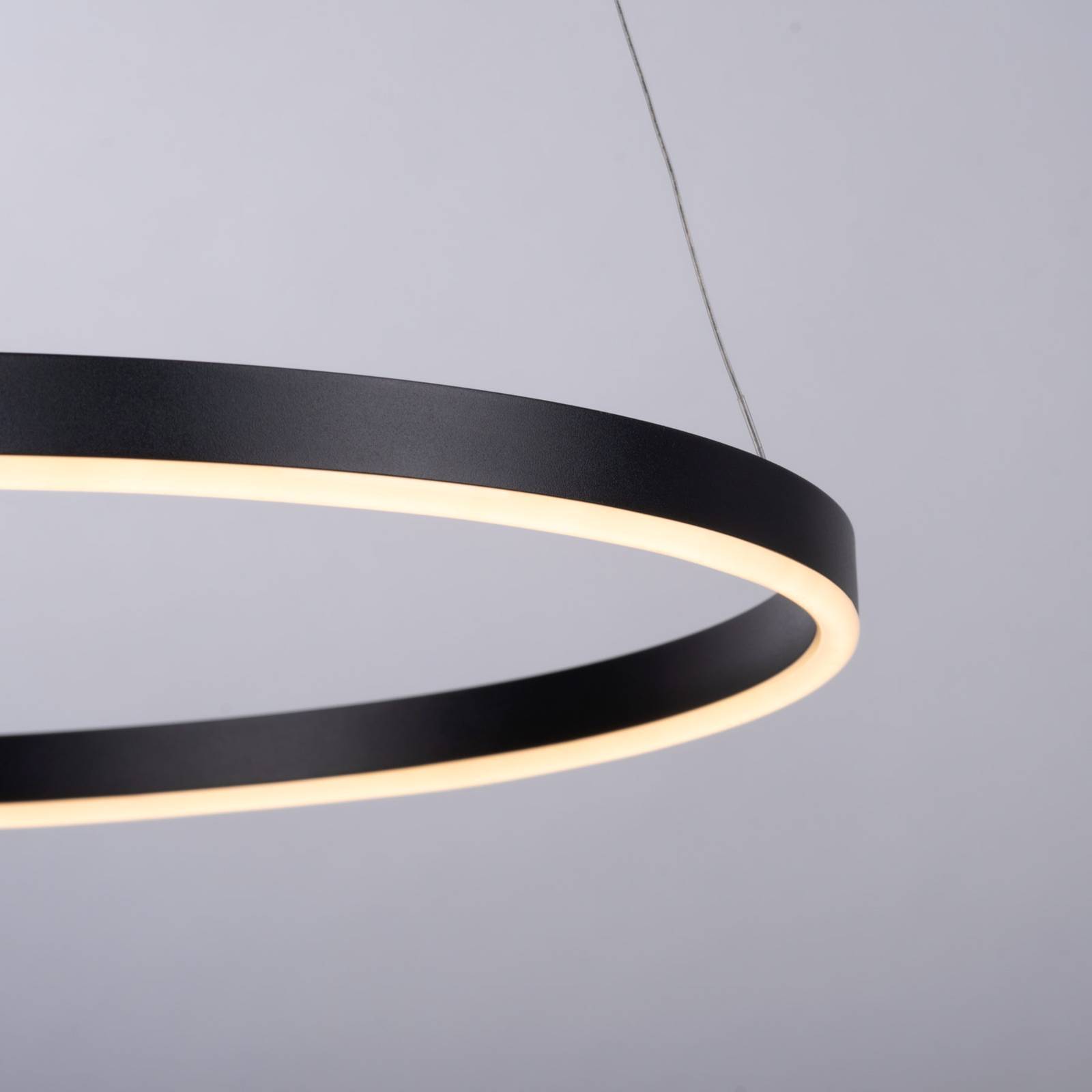 JUST LIGHT. GmbH Pendellampa Ritus, dimbar, Svart, Vardagsrum / matsal, Aluminium / grå / zink, Modern