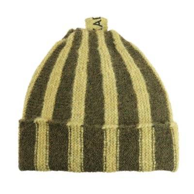 Mössa Barn - Gårda Bodafors Beanie (grön/gul) (Storlek: 48-54 cm)