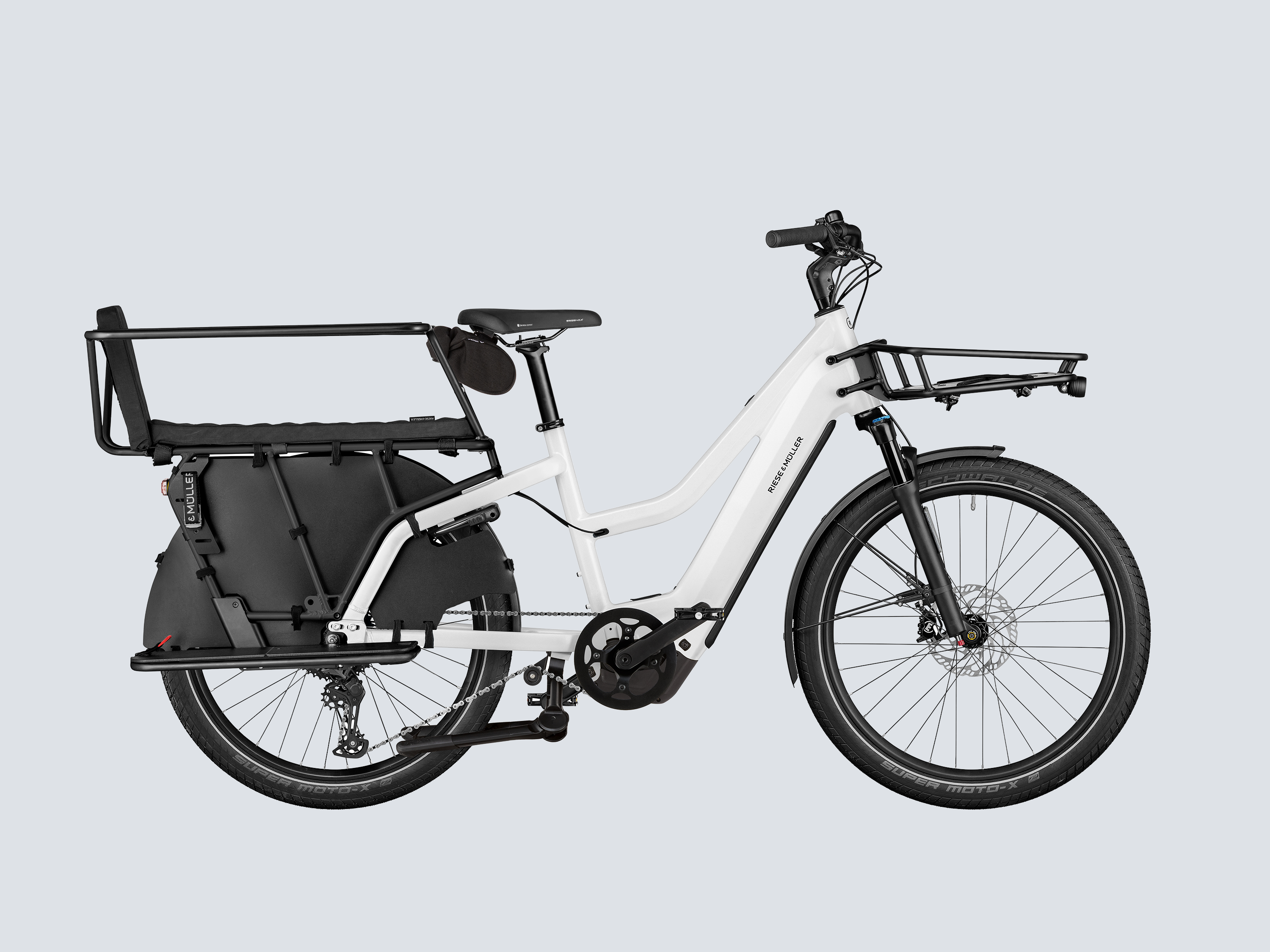 Riese & Müller Multicharger3 Mixte FAMILY - Pearl White/Black Matt / 51 cm (175-200 cm)
