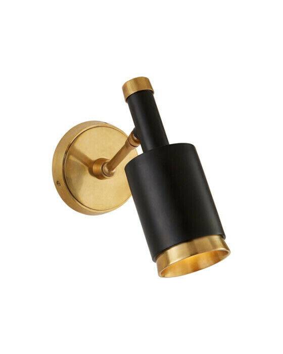 Anders Articulating Wall Light Antique Brass and Black Small