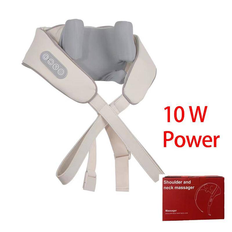 Shiatsu Nack- och Axelmassager Sjal Knådande Ryggrad Rygg Muskelavslappnare för Bil Hem Användning Trapezius Nack- och Axelmassage