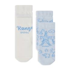 Kenzo Kids - 3-pack intarsiastickade strumpor - barn - bomull/Elastan/polyester - 19-22 - Vit