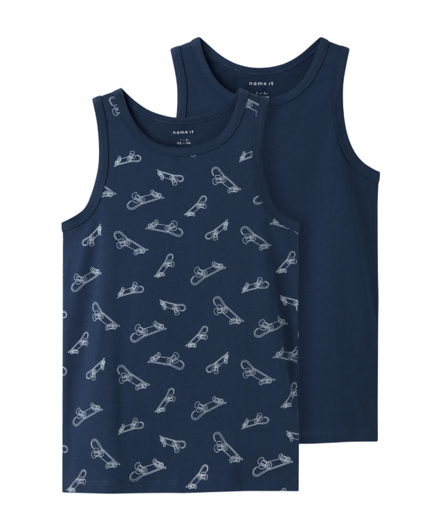 Name It 2-pak tanktops i mørkegrå til drenge