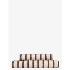 HØIE OF SCANDINAVIA Everyday Stripe Cotton Towel |Beige |50X90 cm