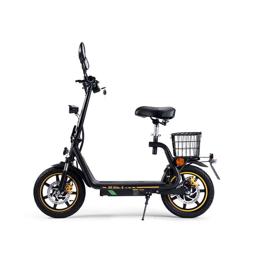 TowFish M5 ELITE-EEC Hopfällbar Elektrisk Scooter 14-tums Hjul 48V13Ah Batteri 500W Motor 116KG Max Last Stadskörning E-Scooter svart