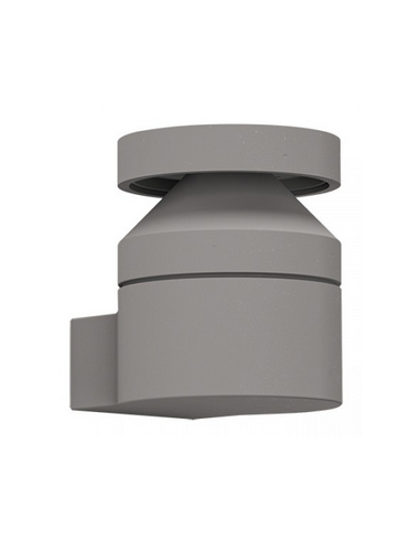 Udendørs væglampe i beton og glas H24 cm 15W LED - Betongrå
