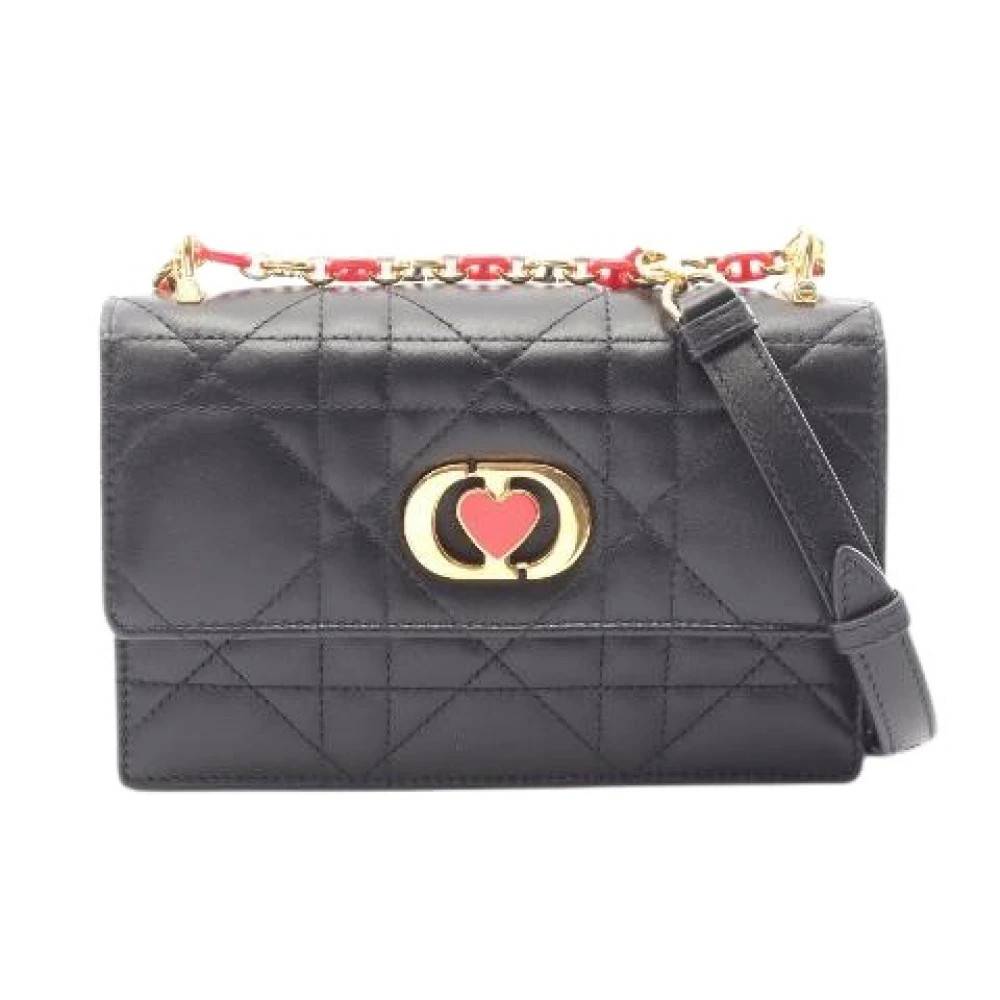 Dior Vintage Pre-owned Miss Caro Læder Mini Skuldertaske - Vintage - Dame - Sort - ONE SIZE - Uld