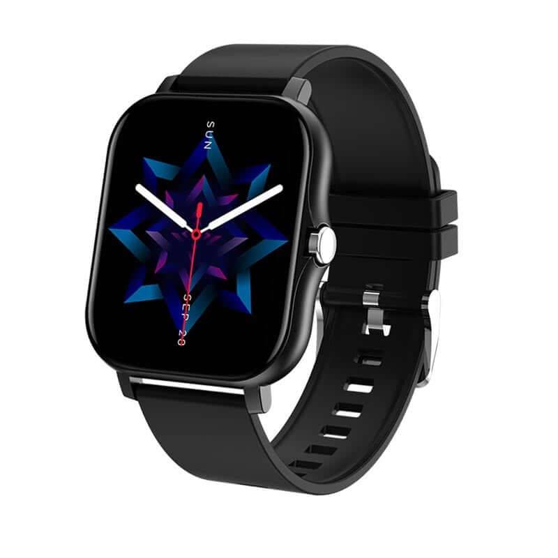Z60 Bluetooth Smart Watch Fitness Health Tracker - Black shell Black silicone