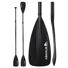 Abahub 2-i-1 Sup kajak paddel aluminium justerbart stående upp paddle för paddleboard, aluminiumlegering PU-belagt skaft 172–213 cm plast nylon blad svart