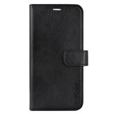 iPhone 16 Pro RadiCover Anti Stråling Vegansk Læder Flip Cover m. Pung - MagSafe Kompatibel - Sort