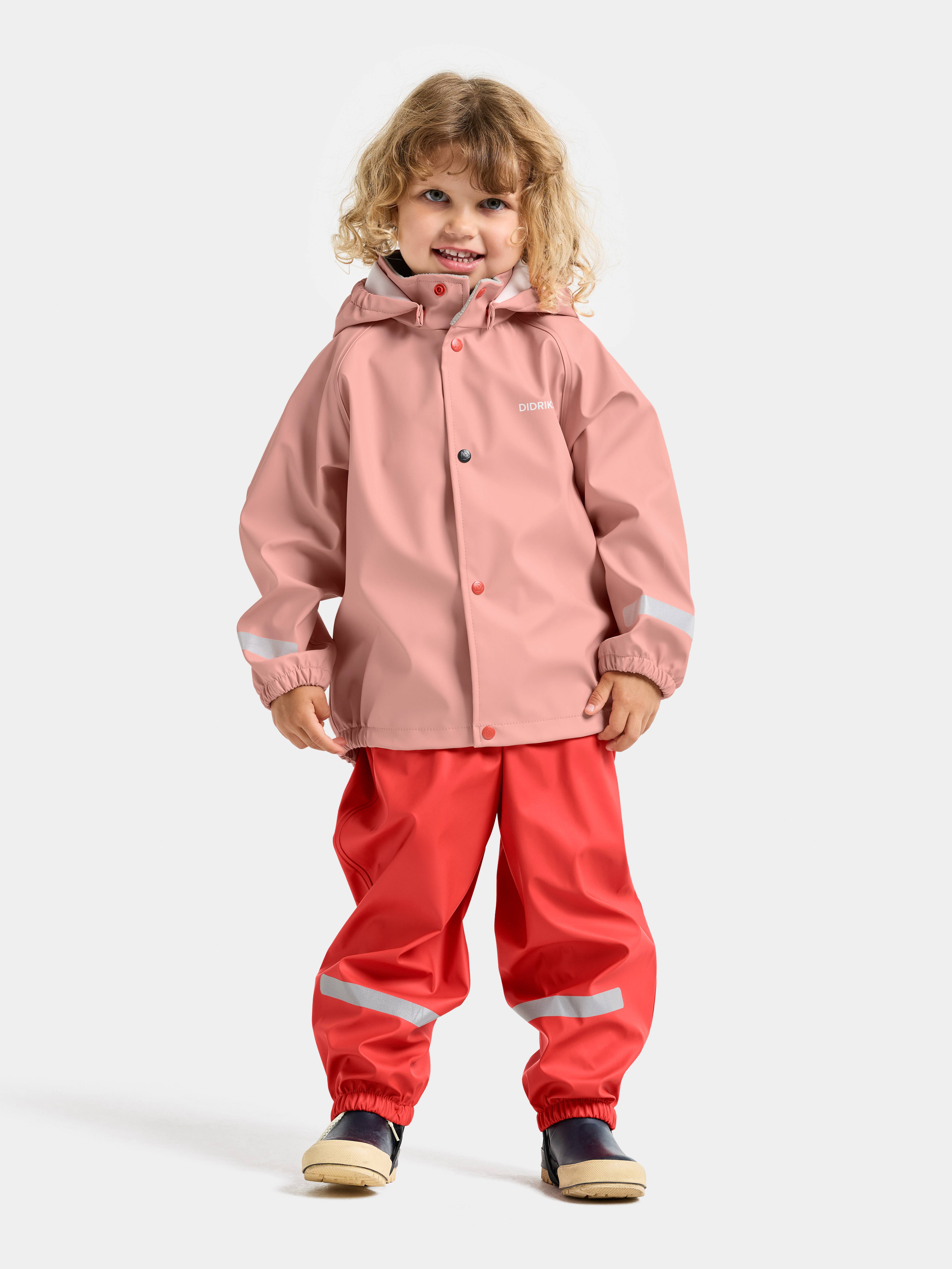 Didriksons Slaskeman Regnställ, Powder Peach, 120