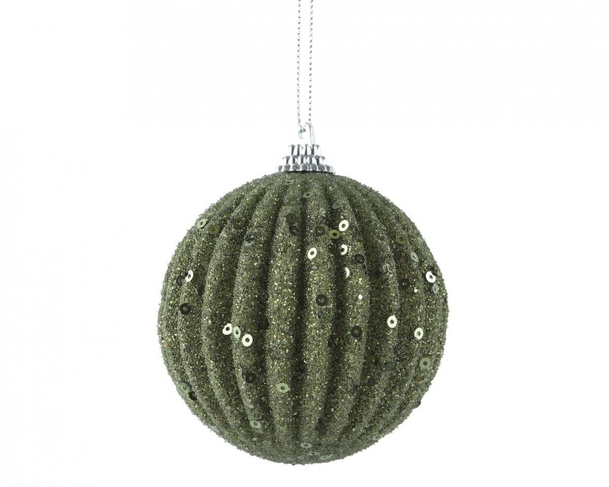 Julkula Grön Glitter 8cm
