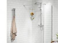 (ComputerSalg) Vetro 100 CM Brusevæg - 6 mm Klart Hærdet Glas, EasyClean