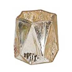 EUROCINSA Ref. 19151 värmeljushållare, sexkantigt, av glas, färg guld, 9,5 x 9,5 x 10,5 cm 6 stycken, guld, en storlek