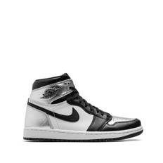 Jordan - Air Jordan 1 höga sneakers - dam - läder/nylon/gummi - 12.5 - Svart