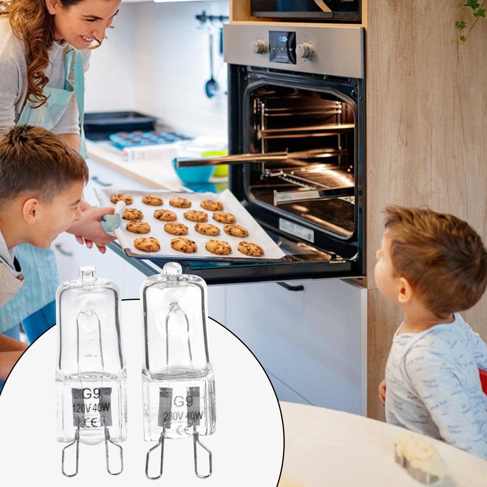 G9 Ugnslampa Högtemperaturbeständig Hållbar Halogenlampa Lampa För Kylskåp Ugnar Fläktar 40W 500℃ Stiftlampa 110V-240V white