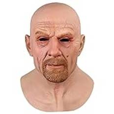 Old Man Mask Realistisk Halloween Latex Mask Skrämmande Halloween Cosplay Party Rekvisita (europeiska bestämmelser)