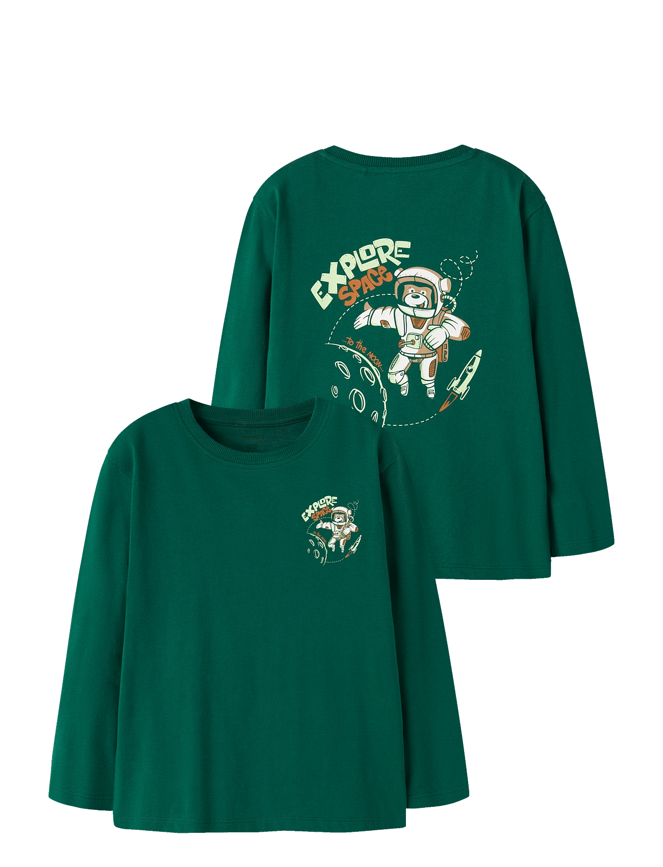 name it Nmmvelix Ls Nreg Top - Green - 110