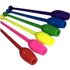 Flerfärgad rytmisk 1 bit gymnastik bar fitness rytm gymnastik bar tävling plast träning fem speciella 6 färg - Grön / 35 cm