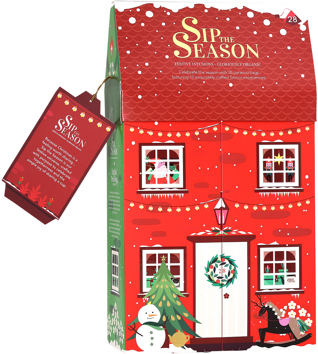 English Tea Shop Christmas Cottage 28 pyramidpåsar EKO 57g