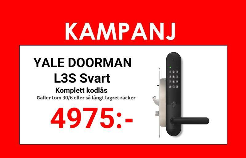 Yale Doorman L3S Kodlås svart