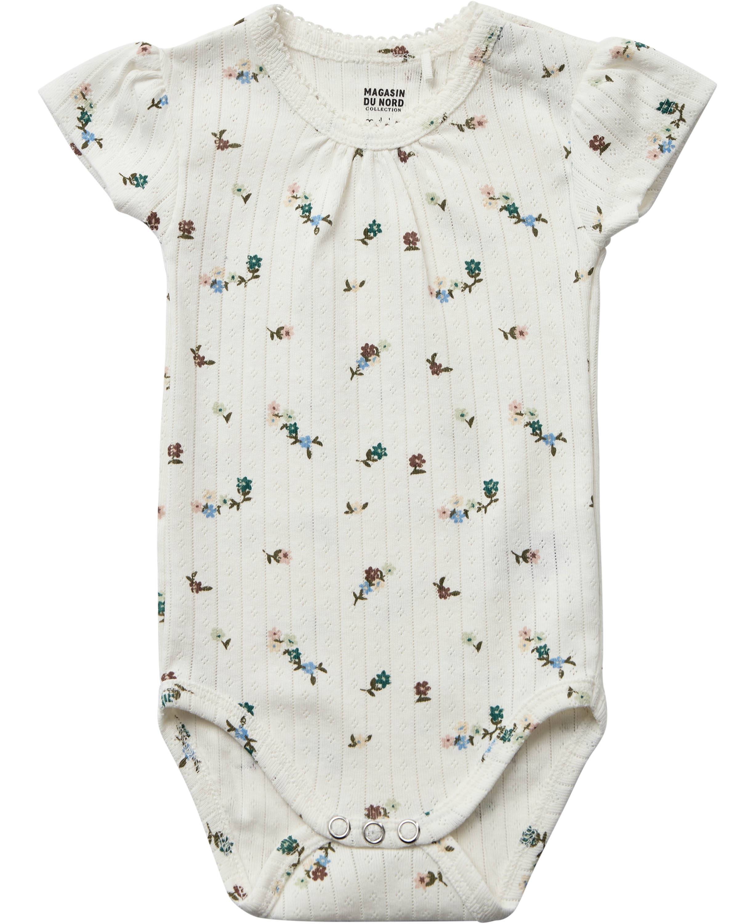 Magasin Emilie Short Sleeve Body Gots Stl. 18 mdr / 86 cm fepojkar Kortärmad - Floral Aop (18 mdr / 86 cm)