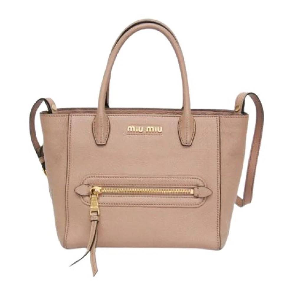 Miu Miu Pre-owned Pre-owned Madras 5Bg143 Håndtaske - Vintage - Dame - Lyserød - ONE SIZE - Uld