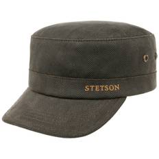 Stetson Army Cap Herringbone Vintage, brun-S