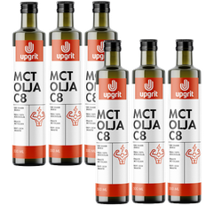 Upgrit C8 MCT-olja 500 ml, 6-pack