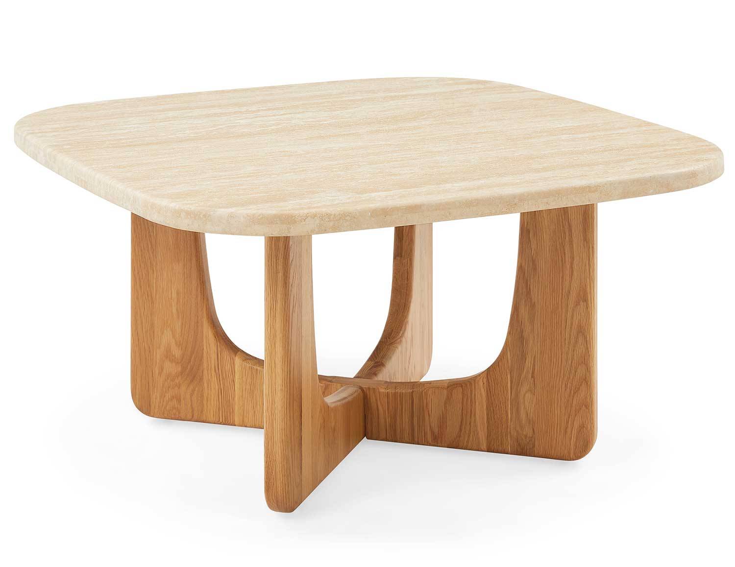 Viora Copenhagen - Lenox Soffbord Oljad ek / Travertin