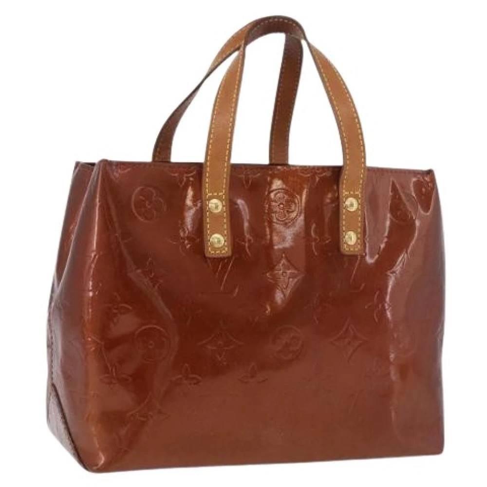 Louis Vuitton Vintage Pre-owned Patent Leather Hand Bag - Vintage - Dame - Brun - ONE SIZE - Uld